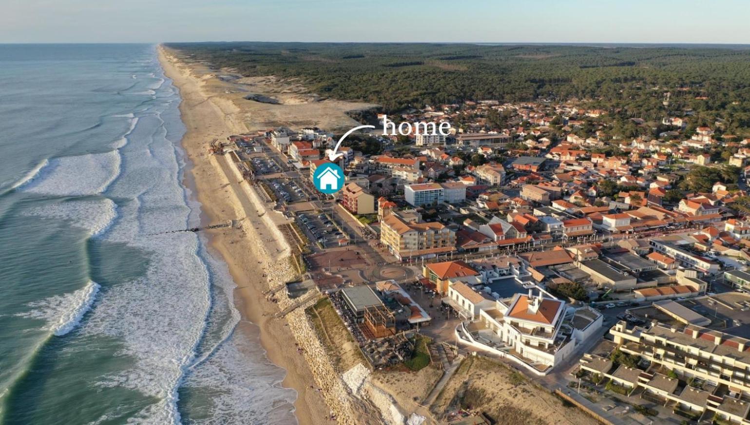 Studio Vue Imprenable Sur Ocean Lacanau Extérieur photo